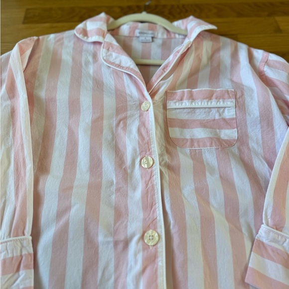 Serena & Lily Pajama Beach Club Stripe Pajama top size small pink striped - Picture 3 of 7
